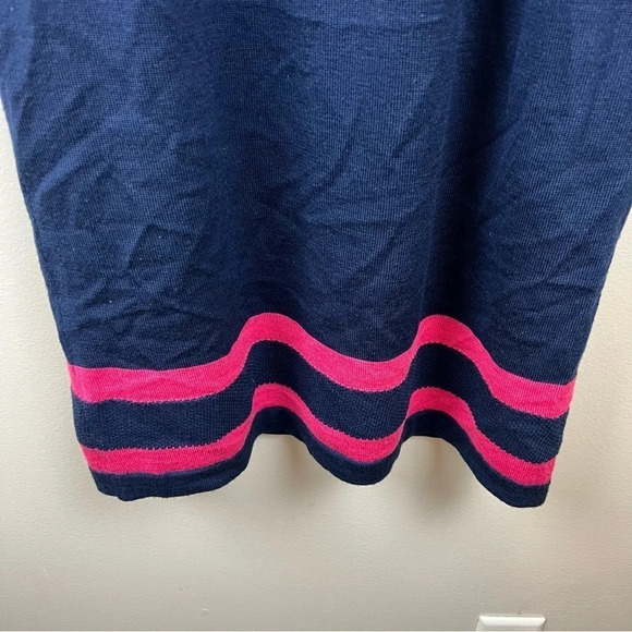 Lilly Pulitzer Connie Sweater Dress Size XS Blue Pink Stripes Preppy Merino Wool - Picture 6 of 9
